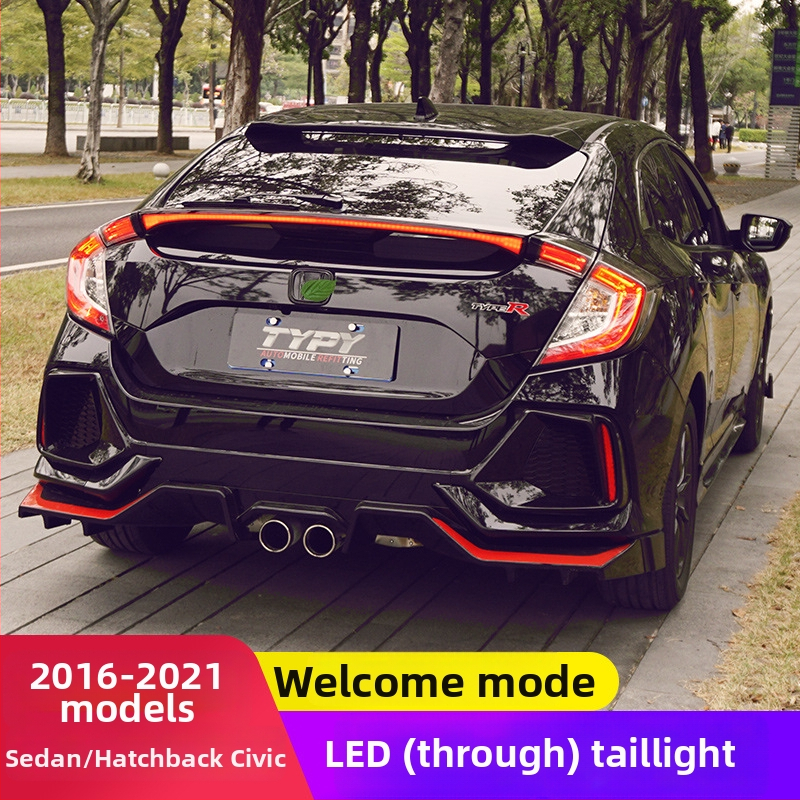 TYPY LED zadné svetlá pre Civic Through Tail Light – Civic hatchback desiatej generácie