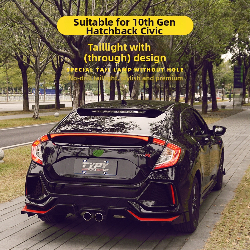 TYPY LED zadné svetlá pre Civic Through Tail Light – Civic hatchback desiatej generácie