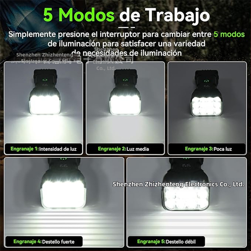PAGAO Predné svetlo na bicykel s 12 LED, s klaksónom a digitálnym displejom pre horské bicykle