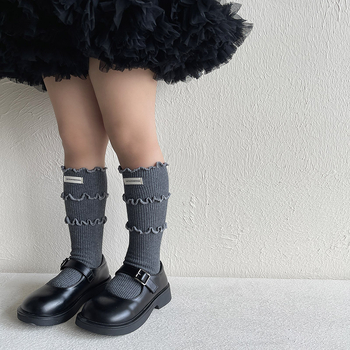 Dječje čarape srednje visine, 65% pamuk, srednja debljina, jednobojne