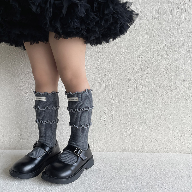 Dječje čarape srednje visine, 65% pamuk, srednja debljina, jednobojne