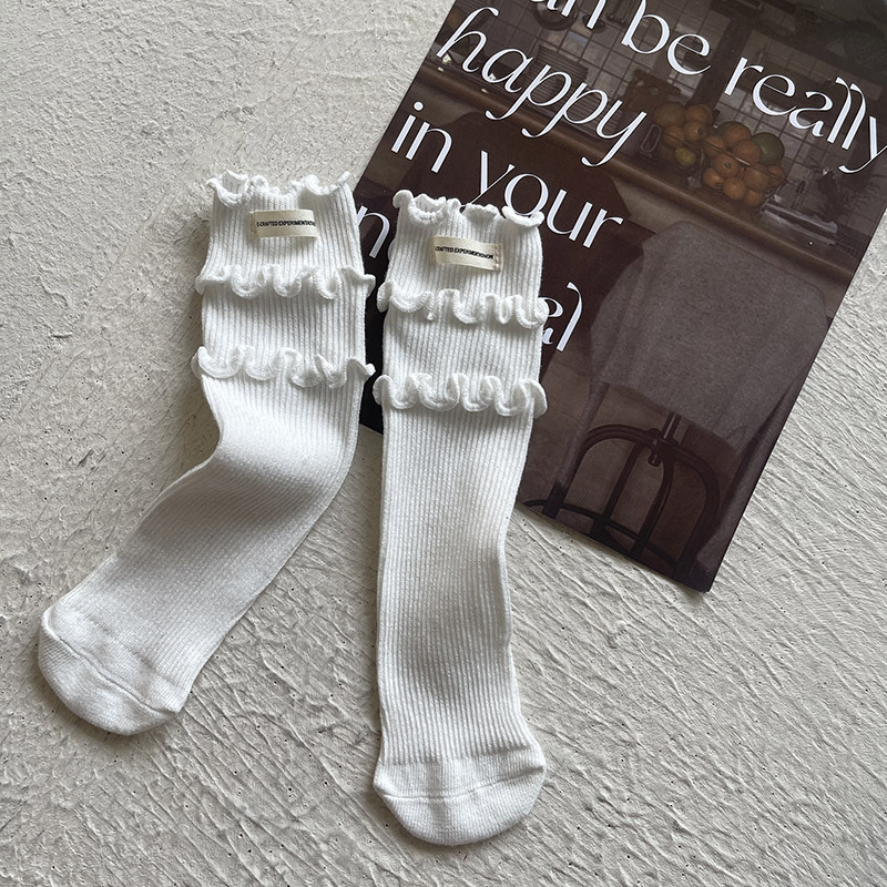 Dječje čarape srednje visine, 65% pamuk, srednja debljina, jednobojne