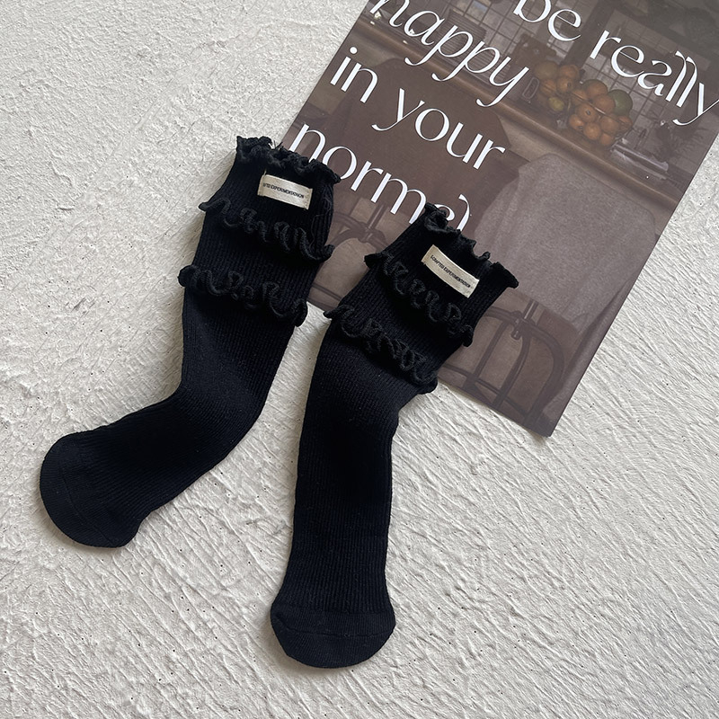 Dječje čarape srednje visine, 65% pamuk, srednja debljina, jednobojne