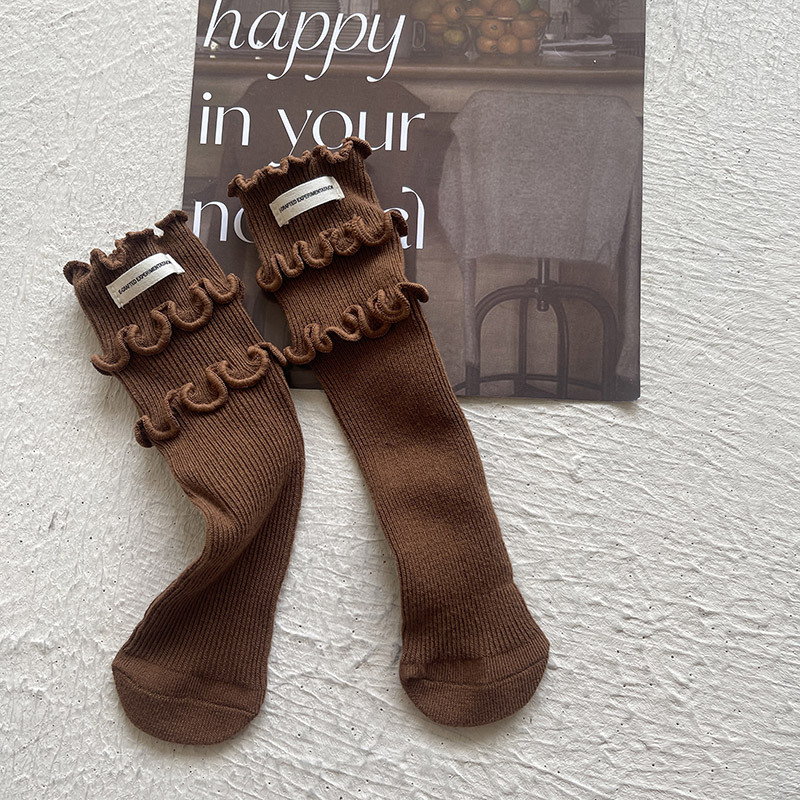 Dječje čarape srednje visine, 65% pamuk, srednja debljina, jednobojne