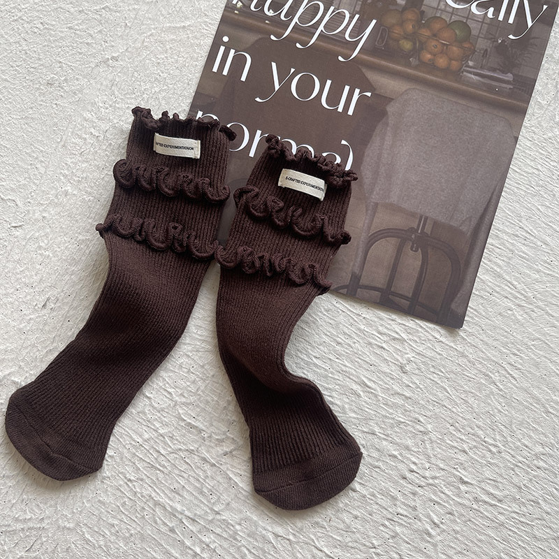 Dječje čarape srednje visine, 65% pamuk, srednja debljina, jednobojne