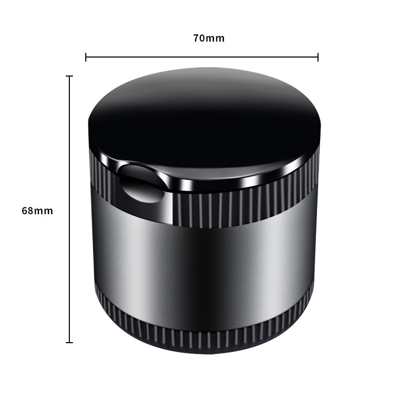 Fém autó hamutartó fedővel, univerzális, több jelenethez, Grade A, 160 g, márka Car Card Bowl, megmunkálás: csiszolás, testreszabható