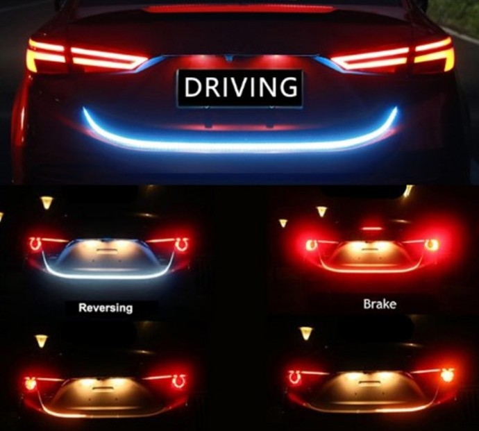 Hátulsó LED fénycsík autóhoz, 12V, 0,2A, SMD 5050, élettartam 500000 óra