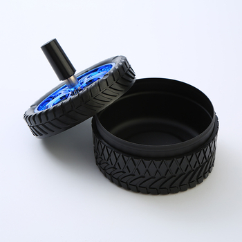 Autó hamutartó fedéllel, nyomás–rotációs zár, kerek kialakítás; Anyag: hidegen hengerelt lemez + PVC; logó nyomtatás; testreszabható; Márka: Jiahao