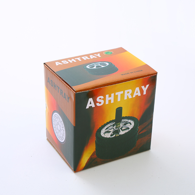 Autó hamutartó fedéllel, nyomás–rotációs zár, kerek kialakítás; Anyag: hidegen hengerelt lemez + PVC; logó nyomtatás; testreszabható; Márka: Jiahao