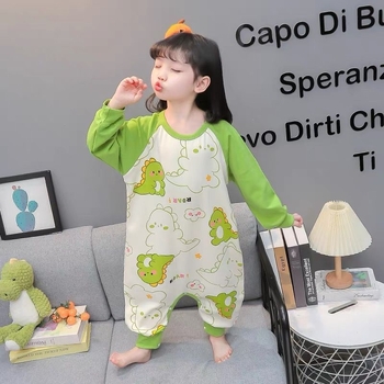 Lányos dinoszauruszos egyrészes pizsama corduroy anyagból nyúl szőrmével (81–90%), hosszú ujjú, újszülötteknek, tavasz–ősz, rajzfilmszerű stílus