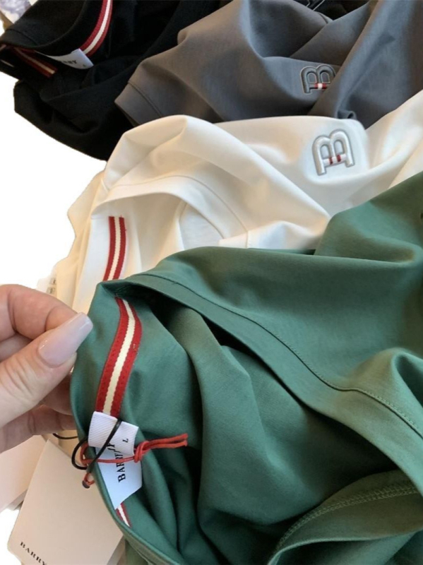 Férfi rövid ujjú T‑shirt kerek nyakkal, 3D betűs hímzés, pamut 96%+, 300 g/m²