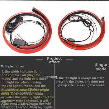 Vysoké LED brzdové svetlo pre auto, 2835 LED, 12V, 6W, 600 lm, univerzálna kompatibilita