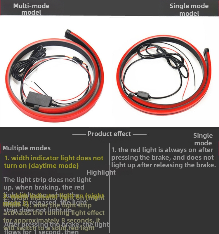 Vysoké LED brzdové svetlo pre auto, 2835 LED, 12V, 6W, 600 lm, univerzálna kompatibilita