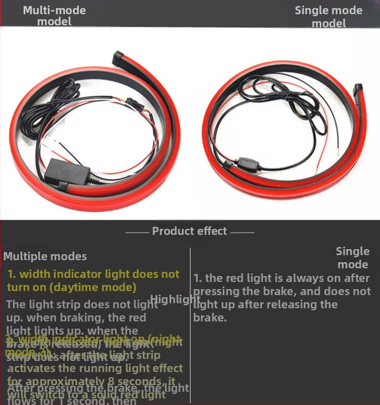 Vysoké LED brzdové svetlo pre auto, 2835 LED, 12V, 6W, 600 lm, univerzálna kompatibilita