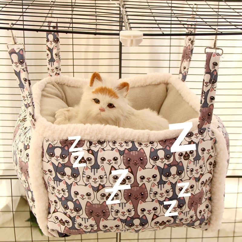 Fűből készült macskahammock, zárt téli fészek, függő macskaháló, Beijing-origin