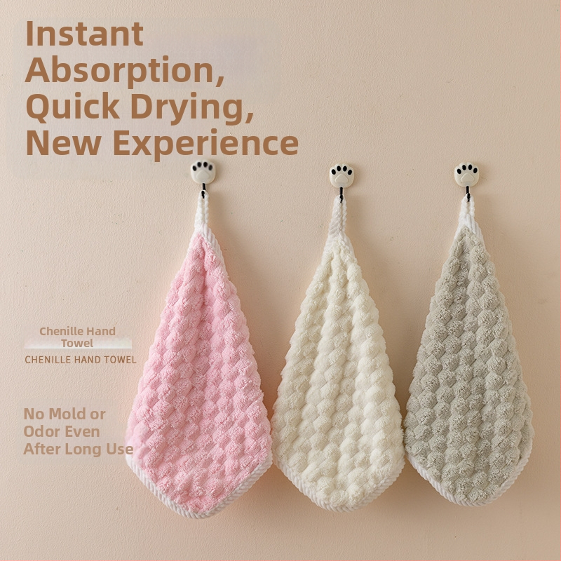 Πετσέτα κοραλλοφλίς με τετράγωνο μοτίβο συννεφιάς, ριβέν άκρη, απορροφητική για πρόσωπο και μωρό, 40 g, σειρά Princess