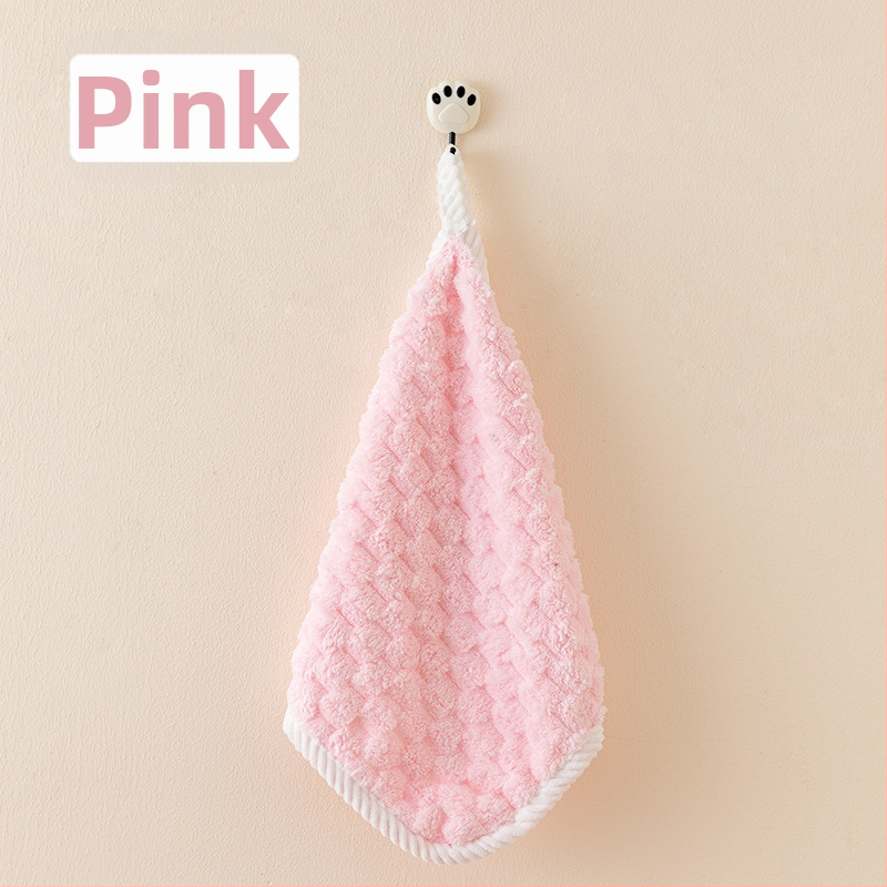 Πετσέτα κοραλλοφλίς με τετράγωνο μοτίβο συννεφιάς, ριβέν άκρη, απορροφητική για πρόσωπο και μωρό, 40 g, σειρά Princess