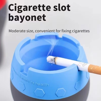 Τασάκι από σιλικόνη με καπάκι για αυτοκίνητο και οικιακή χρήση (Μοντέλο 622452; Βάρος: 228 g; Υλικό: Σιλικόνη)