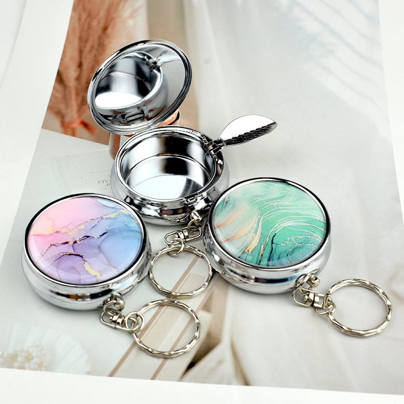 Fém mini hamutartó fedővel, hordozható, személyre szabott, üzleti ajándékhoz megfelelő