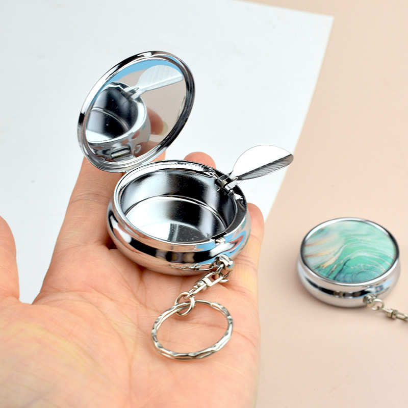 Fém mini hamutartó fedővel, hordozható, személyre szabott, üzleti ajándékhoz megfelelő