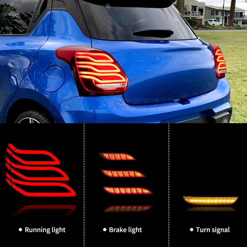 LED komplet zadnjeg svjetla za Suzuki Swift 17-22 – PC+ABS, 12V, 35W, 80000h