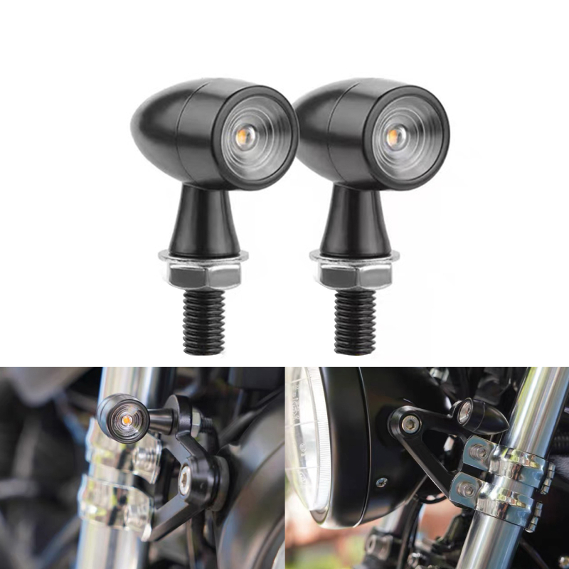 LED mini kuglasti pokazivač smjera za motocikl, metalno kućište (PC + cinkov spoj), 12V, model MQ-3010