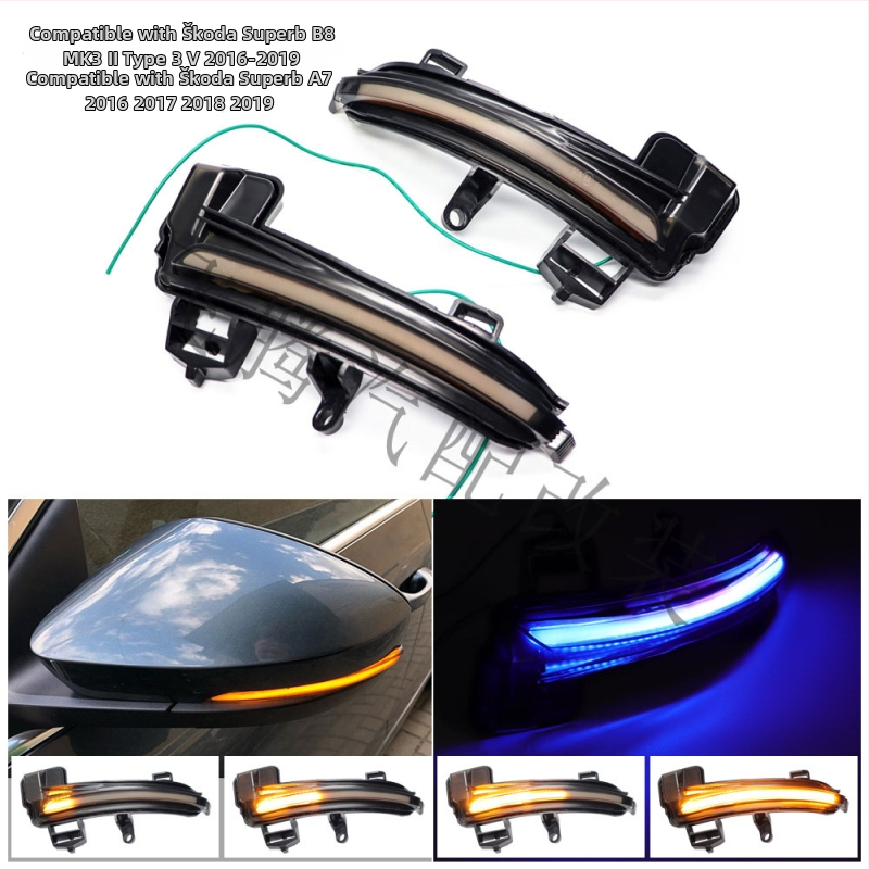 Zrcalno retrovizor sa sekvencijalnim signalom skretanja za Skoda Superb A7/B8 MK3 III Typ 3V (LED, 12V, 5W, TL-19-B8MK3)