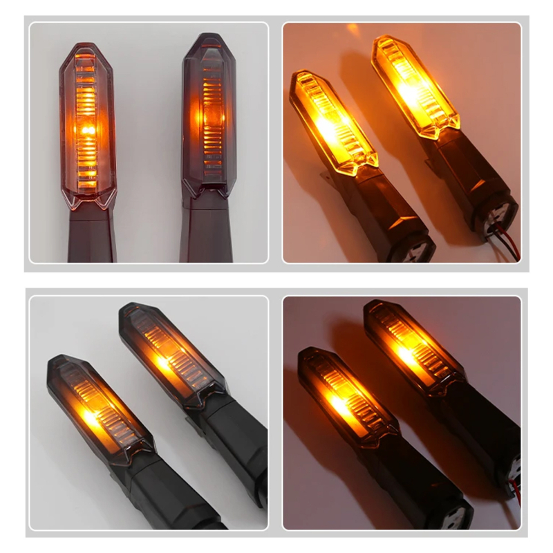LED pokazivači motocikla - prednji i stražnji, 12V, plastično kućište, univerzalna kompatibilnost