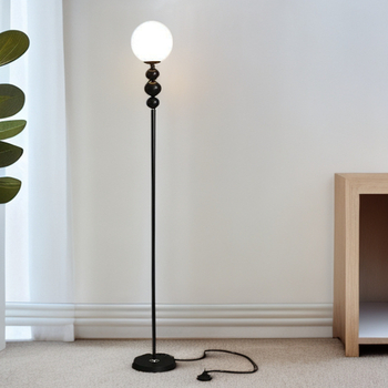 LED-es állólámpa, vasból készült test, rotációs öntvény árnyékoló, 220V, modern dizájn minimális