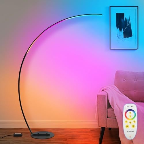 Görbült álló lámpa LED-es testtel, ABS árnyékoló, megvilágítási terület 10–15㎡, CRI ≥95 a nappaliba és hálószobába