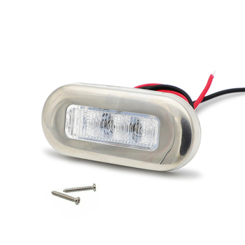 3-LED svjetla za jahtu i brod, nehrđajući čelik + PC, 12V, model 056, za jahtu i kamion