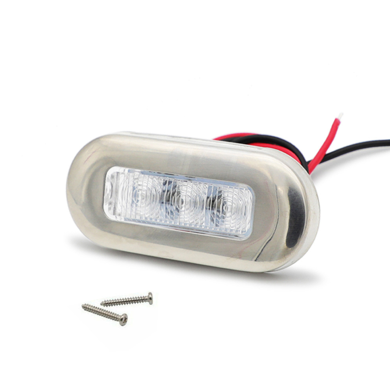 3-LED svjetla za jahtu i brod, nehrđajući čelik + PC, 12V, model 056, za jahtu i kamion