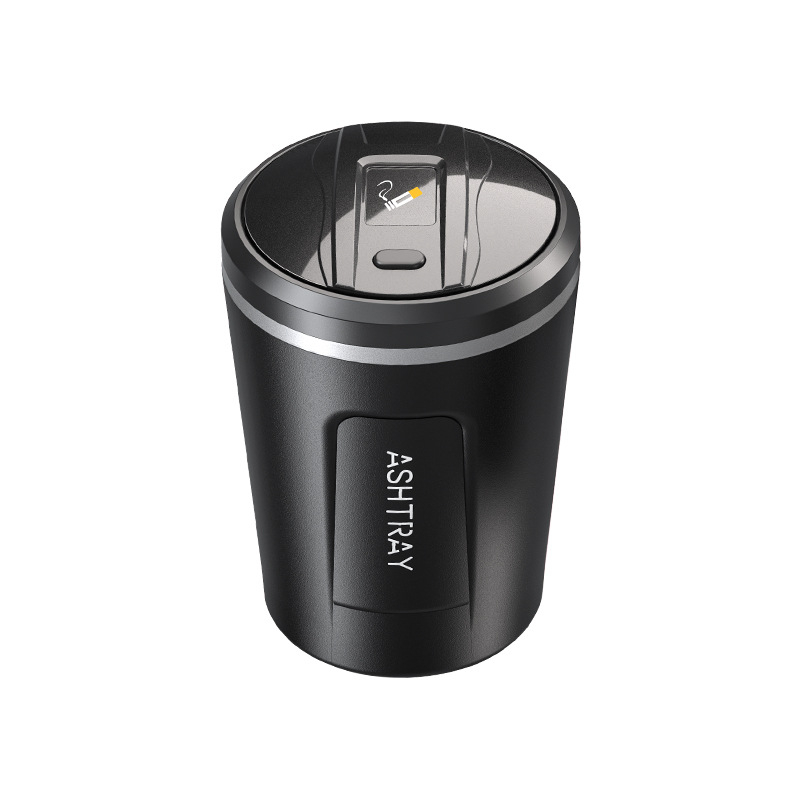 Κεραμικό τασάκι αυτοκινήτου με καπάκι και LED φως, μοντέλο 1507, 200 γρ.