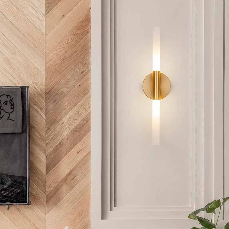 Zidna svjetiljka u nordijskom stilu s akrilnim sjenilom, LED svjetlo, 220V, metalno kućište