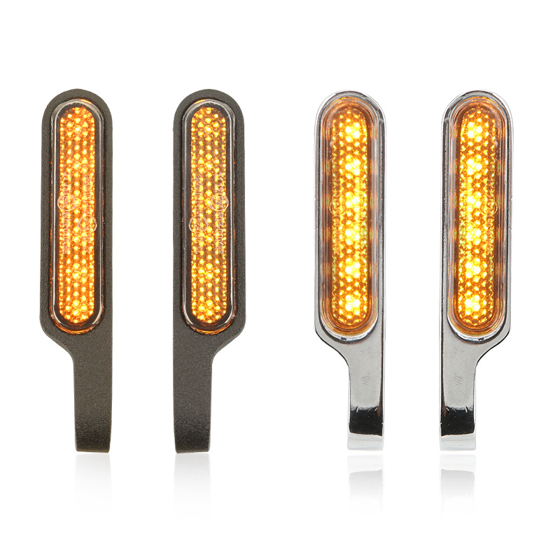 Motociklist LED pokazivač smjera na upravljaču – retro mini indikator, 10 LED, 12V, 3W, aluminijska legura + akril