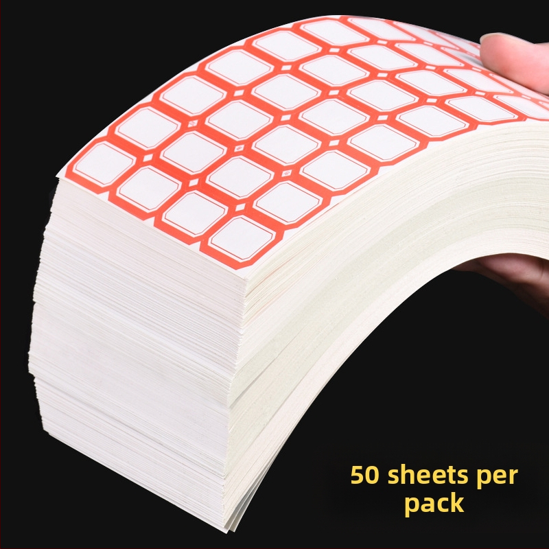 Ručne písané samolepiace štítky, model CY7520, 68 štítkov na strane, licencovaná súkromná značka