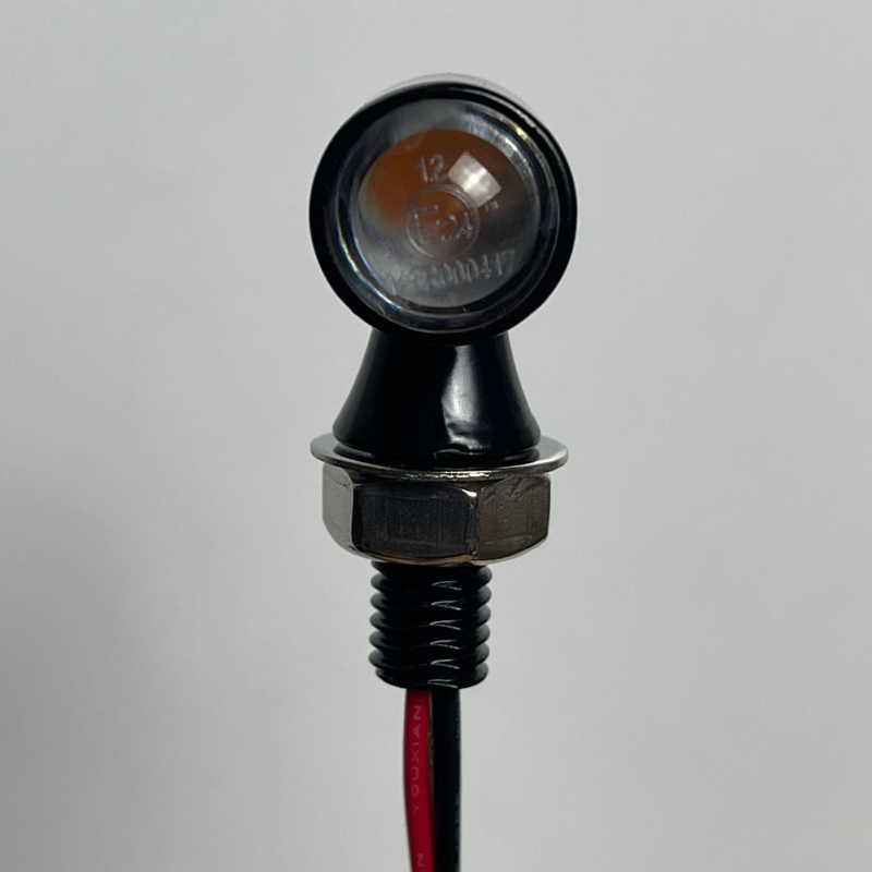 LED mini signalna lampica za zavoj s metalnim kućištem (cinkov legura/PC), model QYQ-3019, 12V, 1W, za modificirane automobile i motocikle