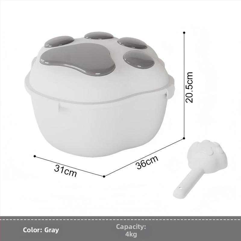 Δοχείο αποθήκευσης τροφίμων για σκύλους και γάτες, υλικό PP, χωρητικότητα 4-6 kg