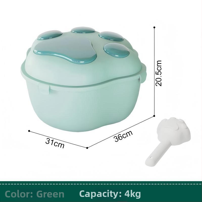 Δοχείο αποθήκευσης τροφίμων για σκύλους και γάτες, υλικό PP, χωρητικότητα 4-6 kg