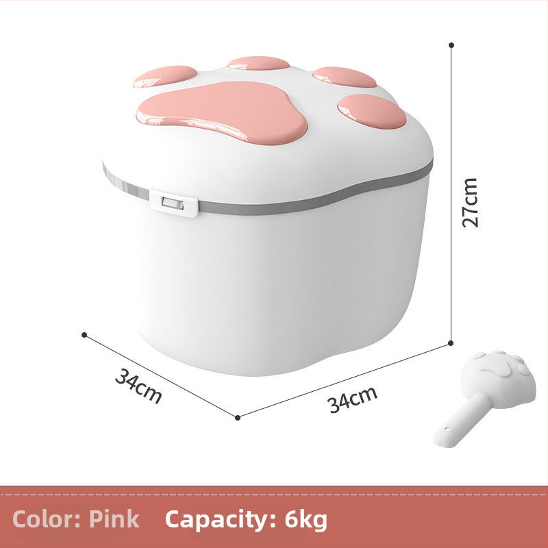 Δοχείο αποθήκευσης τροφίμων για σκύλους και γάτες, υλικό PP, χωρητικότητα 4-6 kg