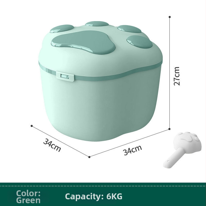 Δοχείο αποθήκευσης τροφίμων για σκύλους και γάτες, υλικό PP, χωρητικότητα 4-6 kg