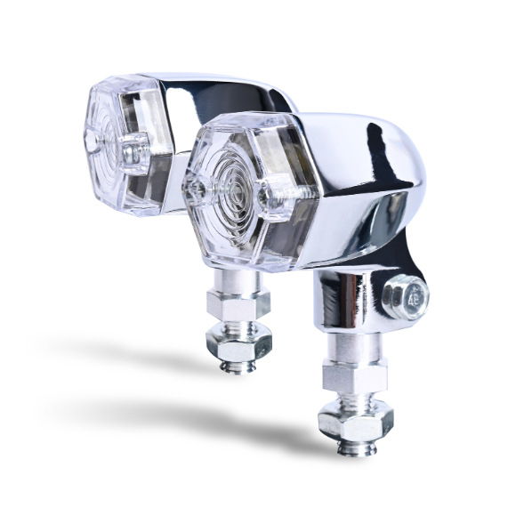 LED pokazivači smjera za univerzalne motocikle, retro stil, cinkova legura — 12V