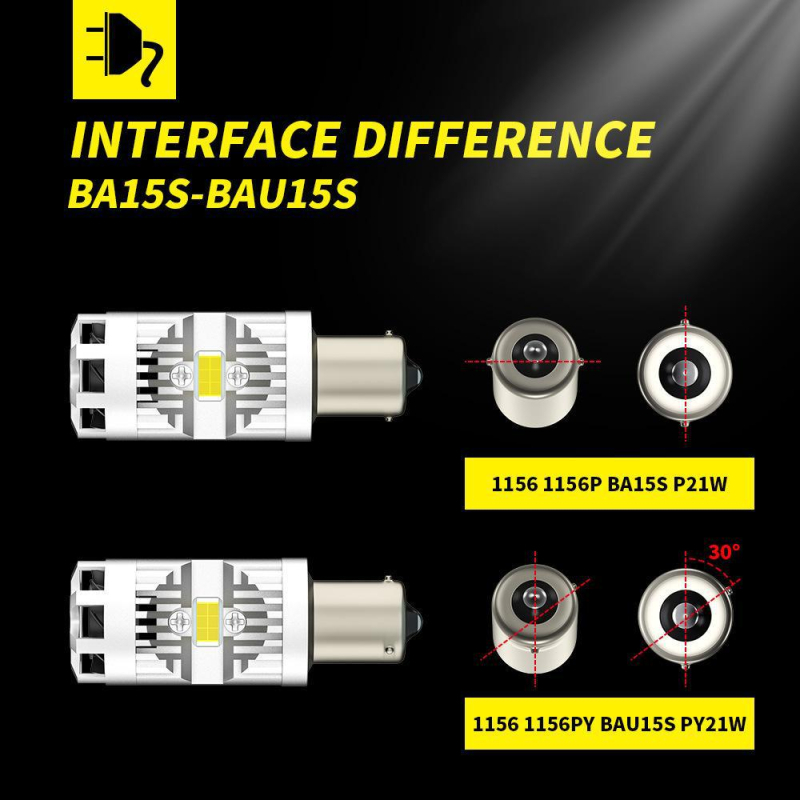 Automobilska LED žarulja za signalizaciju 3570, visoka svjetlina, dekodiranje, anti-flicker, s malim ventilatorom, 12V, 25W, 6500K, trajnost 30000h