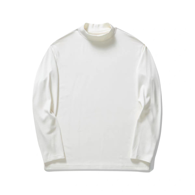Muški debeli pamučni T‑shirt s dugim rukavima, pliš unutrašnjom, srednji ovratnik, zimski osnovni komad