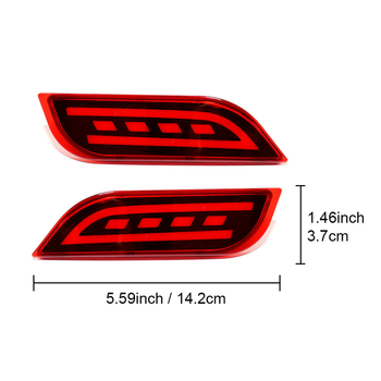Zadnje svjetlo stražnjeg branika Subaru WRX s dvostrukom funkcijom, 2835 LED, 12V, 3W