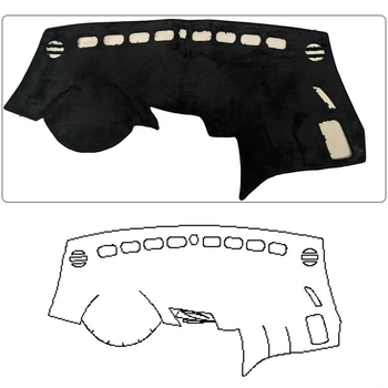 Runmao автомобилен табло антиотражаващ слънцезащитен мат за автомобил, за всички сезони, с лого, еднообразен модел