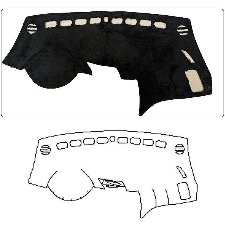 Runmao автомобилен табло антиотражаващ слънцезащитен мат за автомобил, за всички сезони, с лого, еднообразен модел