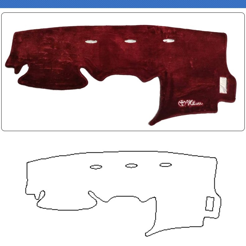 Runmao автомобилен табло антиотражаващ слънцезащитен мат за автомобил, за всички сезони, с лого, еднообразен модел