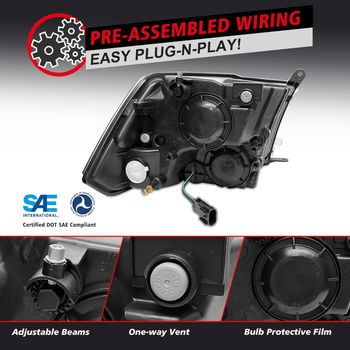Prednja svjetla Dodge Ram 2009-2018 (Ram 1500/2500/3500), halogena, 12V, 55W, 6000 lm, IP68