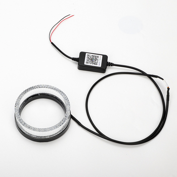 5D Angel Eye LED fényszóró lencse dekoratív fedél — Appvezérlés, 12V, 5W, univerzális kompatibilitás